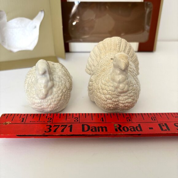 Williams Sonoma Woodland Turkey Salt Pepper Shakers‎ Fall Thanksgiving Decor New - Picture 6 of 11